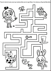 Jeu de labyrinthe, Alice au Pays des Merveilles, maternelle