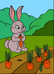 Un lapin, coloriage à imprimer