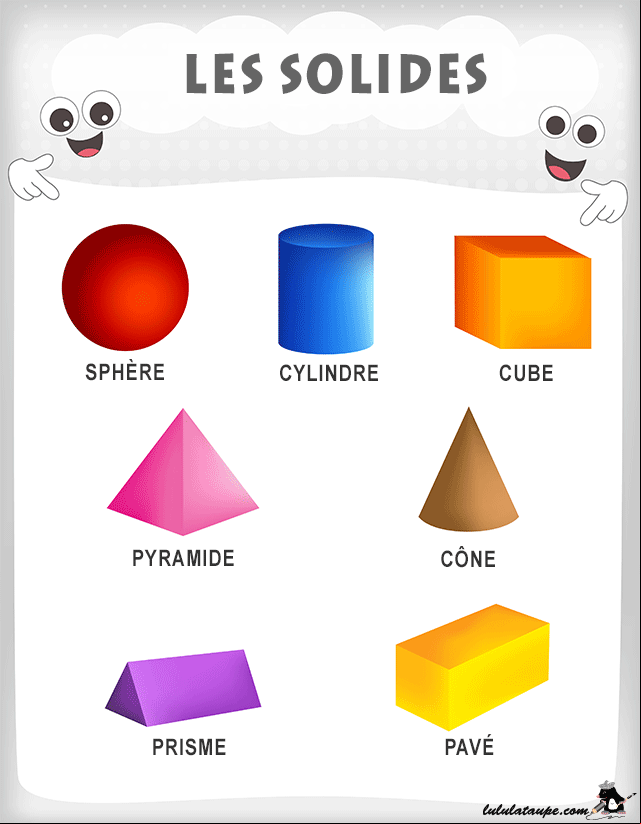Fiche à imprimer gratuitement, les solides, CE2, CM1, CM2