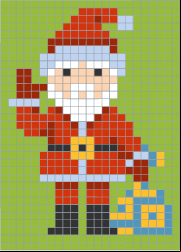 Coloriage codé, le Père Noël