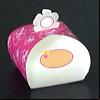 Boîte rose et beige à imprimer sur papier cartonné et à découper