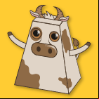 Boîte en forme de vache à imprimer et découper