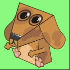 Activité manuelle pour enfant, un paper toy chien