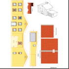 Maison avec garage à découper et coller