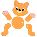 Pantin chat articulé à imprimer et à découper