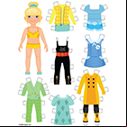 Poupée et vêtements à imprimer et découper gratuitement