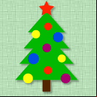Découpage simple, un sapin de Noël