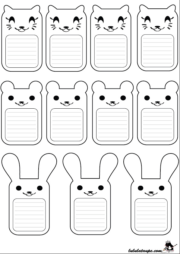 Coloriage et découpage facile, des animaux