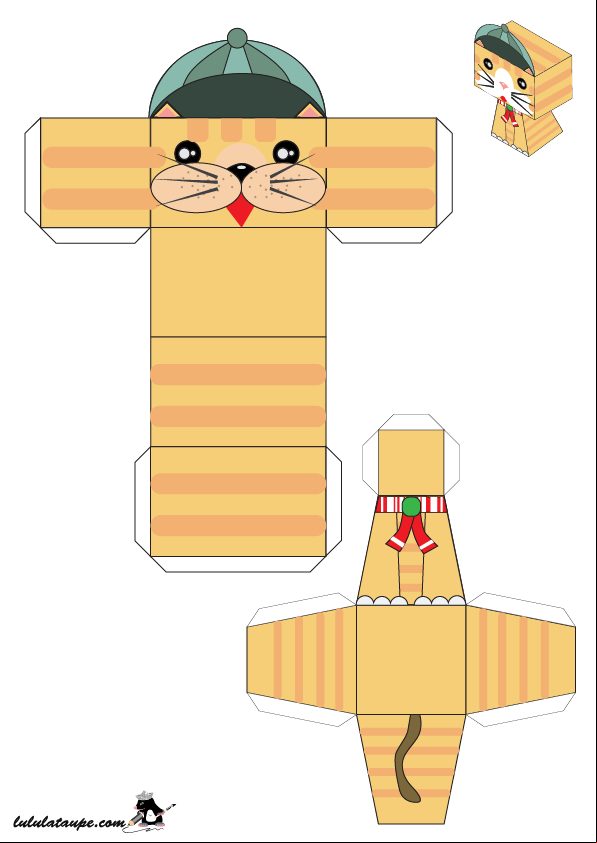 Paper toy chat à découper
