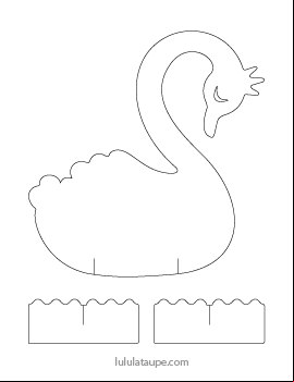 Cygne à imprimer sur papier blanc et à découper