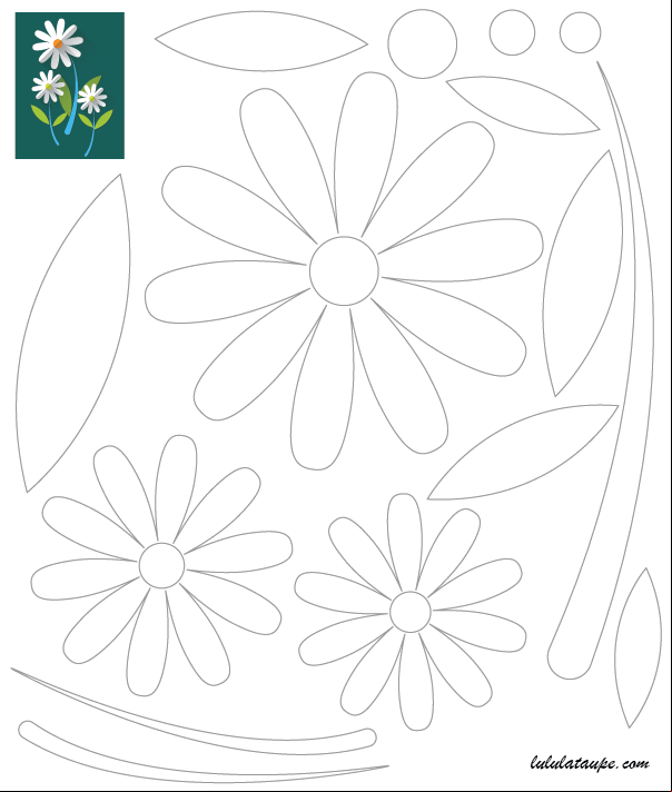 Carte à fabriquer soi-même, un bouquet de marguerites