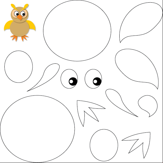 Hibou à découper
