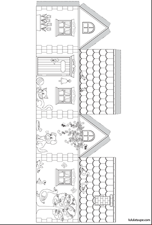Maison à colorier et à découper