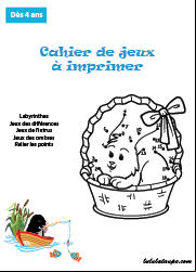 Cahier de jeux de vacances gratuit à imprimer