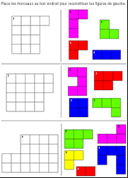 Jeu à imprimer, puzzle des formes
