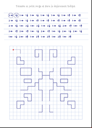 Repérage sur un quadrillage, les directions, , CE1, CE2