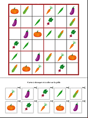 Jeu d'observation et logique, le sudoku pour les 4 - 6 ans
