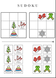 Grille de sudoku pour enfants de maternelle
