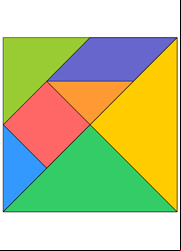 Tangram à imprimer en couleur et à découper