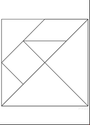 Tangram à imprimer en noir et blanc puis à découper