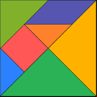 Tangram couleur à découper