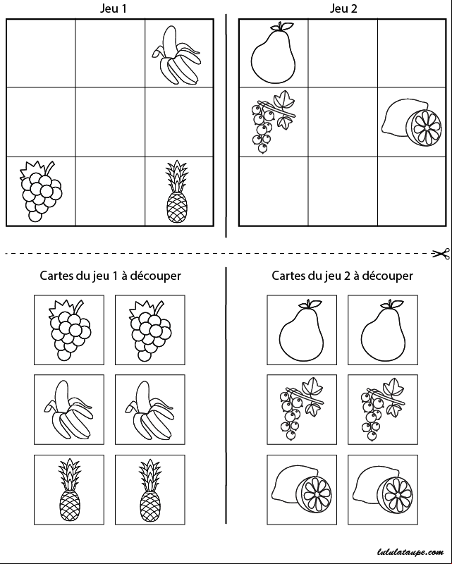 Jeu de sudoku à imprimer gratuitement, maternelle MS et GS