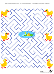 Jeu de labyrinthe, enfants de 4 ans et plus