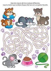 Jeu de labyrinthe en couleur pour enfants de 3 ans et plus