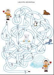 Jeu de labyrinthe alphabétique gratuit