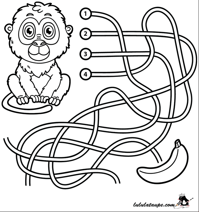 Labyrinthe gratuit à imprimer, facile