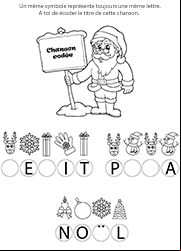 Jeu de lettres à imprimer, , thème Noël