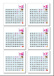 Labyrinthes d'additions, exercices éducatifs en ligne