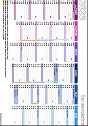 Calendrier 2023, 1er semestre sans indication des fêtes à souhaiter 